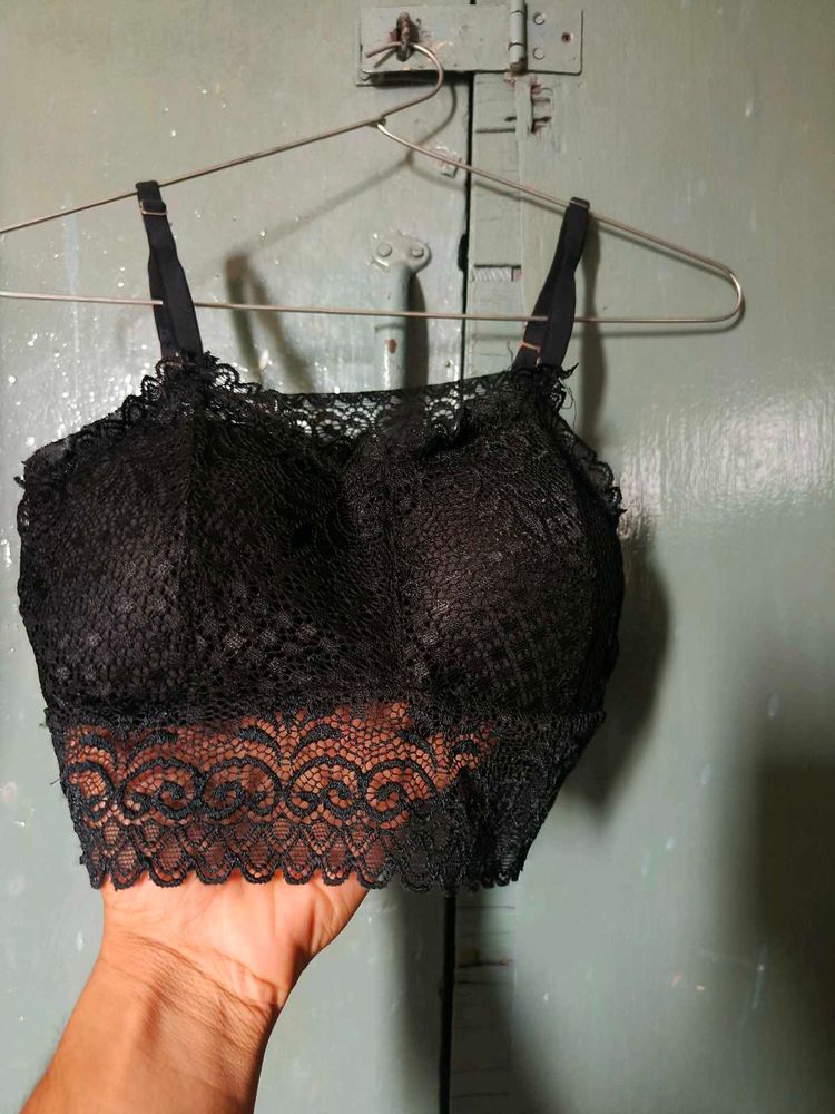 Black Bralette Paded Sexy Top