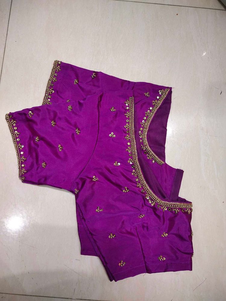 💜Purple  Aari Blouse