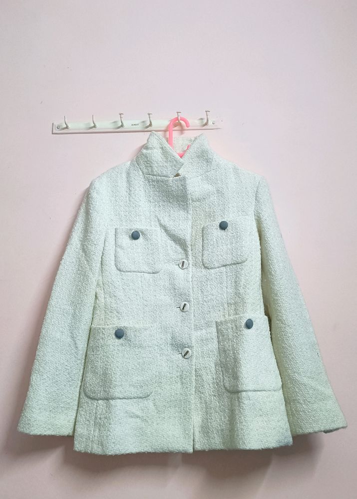 Beautiful White Colour Coat