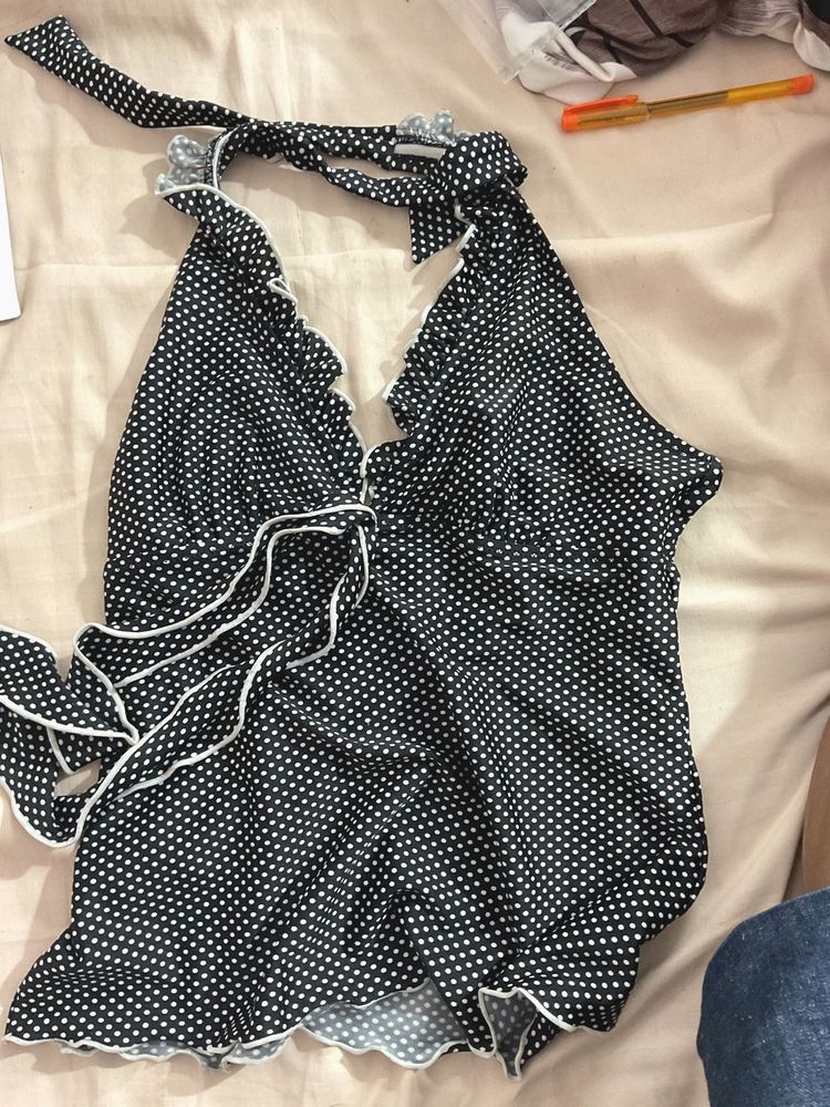 Polka Dot Bikini Top