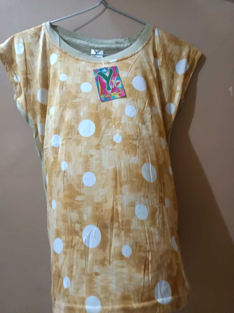 Yellow Polka Dot Top