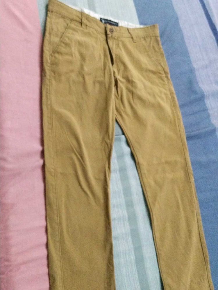 Men&#39;s Slim Fit Brown Bottom Wear