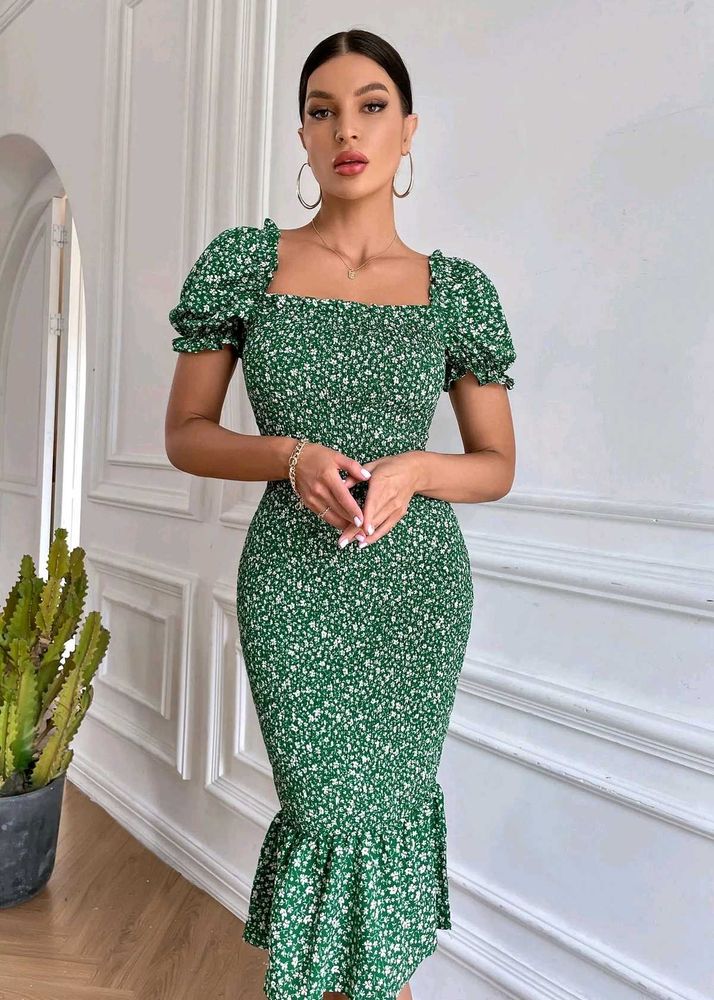 Short Puff Sleeve Cocktail Dresses