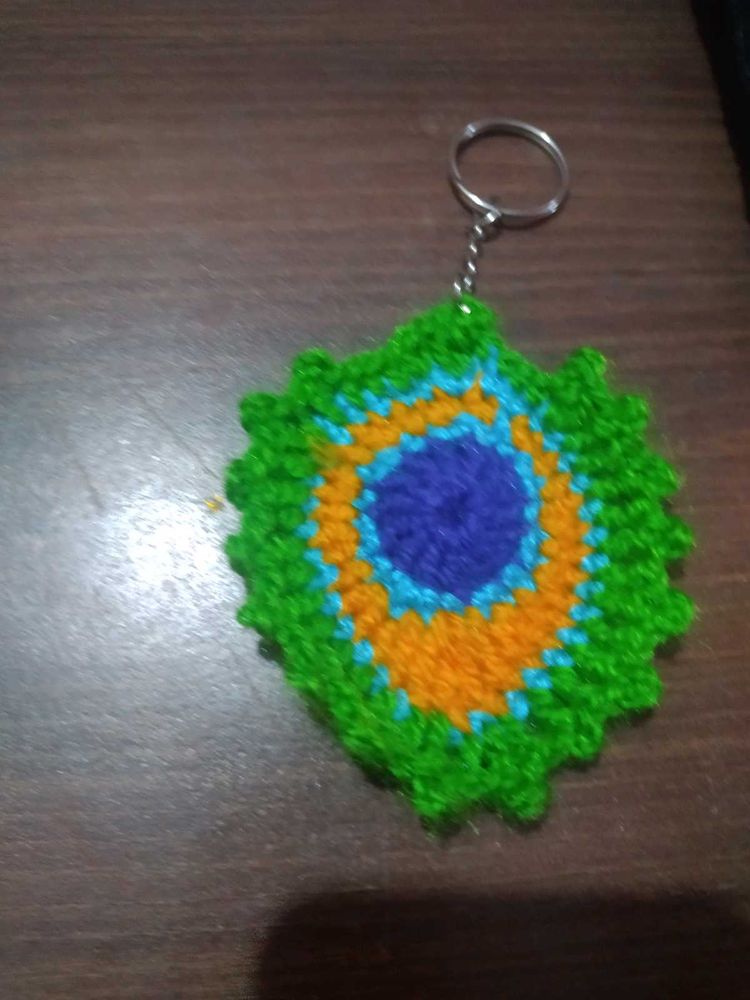 Peacock Feather Keychain