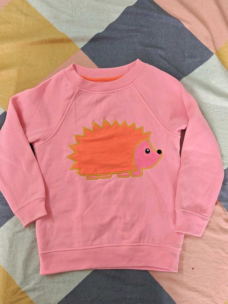 Cute Pink Hedgehog Sweatshirt