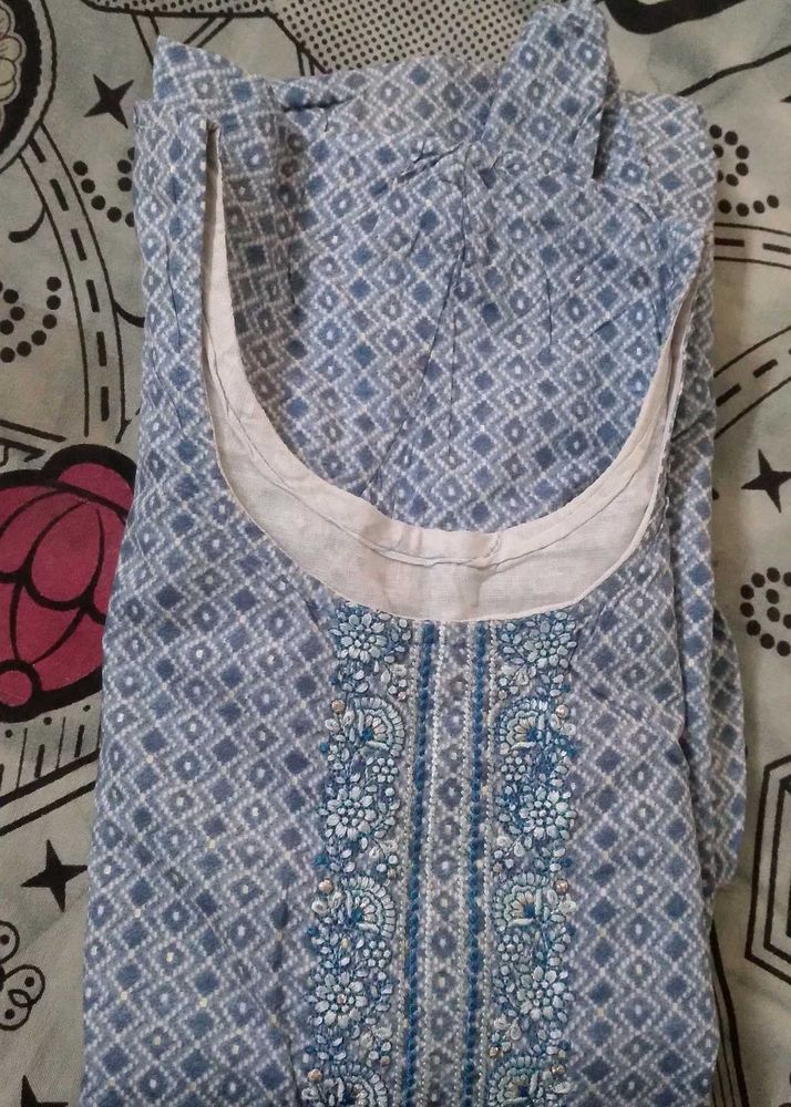 Blue Printed Kurta