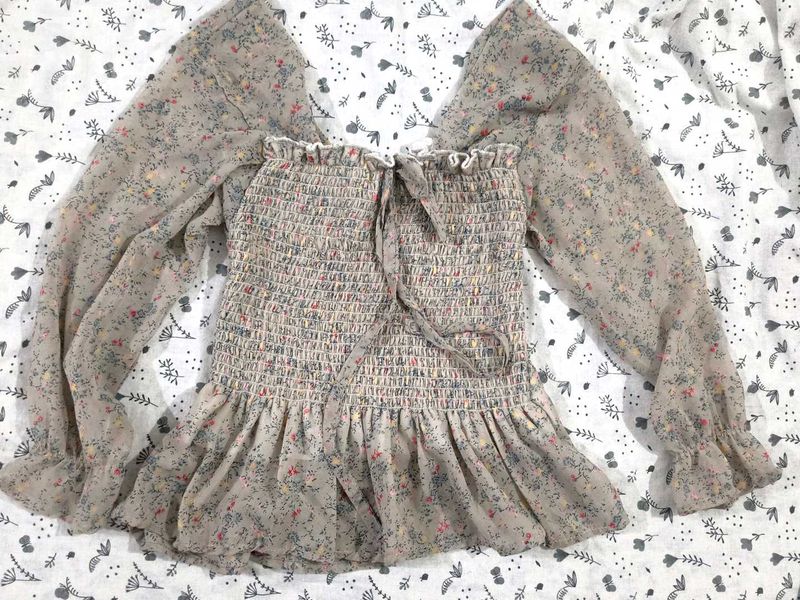 Floral Smocked Top