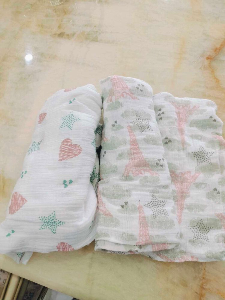Baby Muslin Swaddle Blanket 2 Pcs Never Used