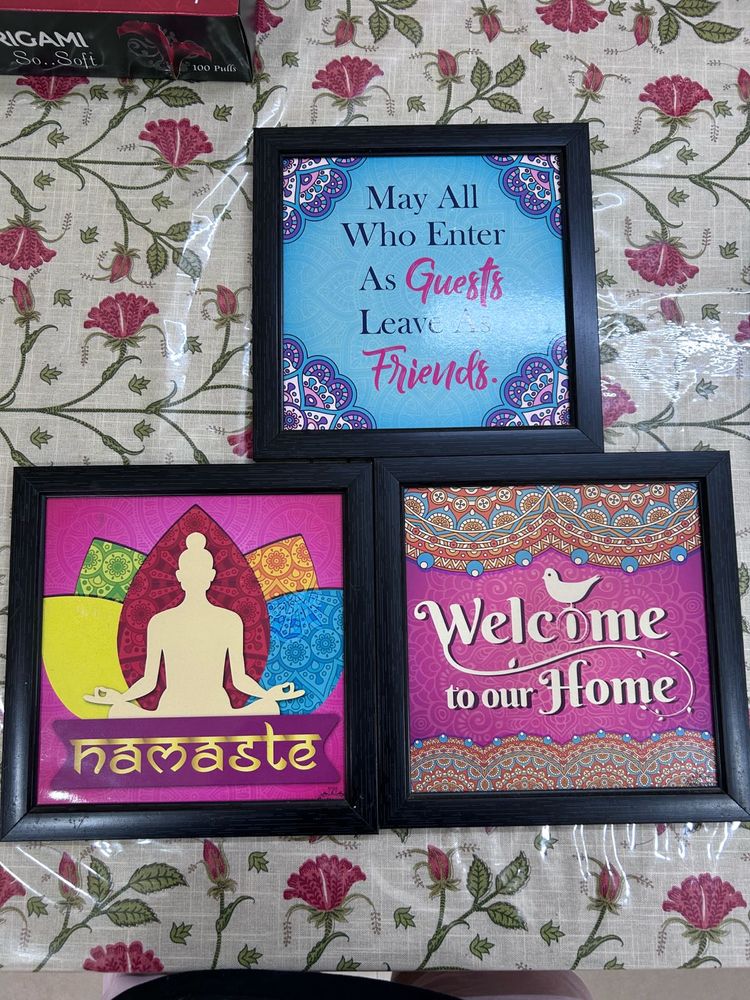 Set of 3 Framed Wall Decor