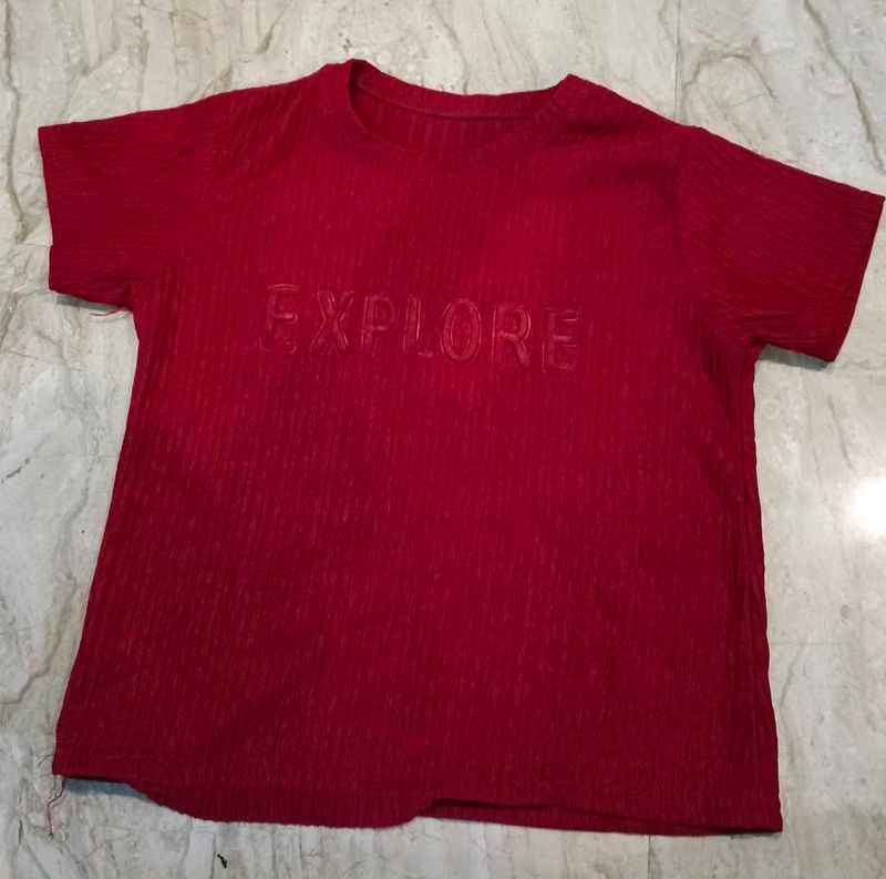 Red Explore Tee