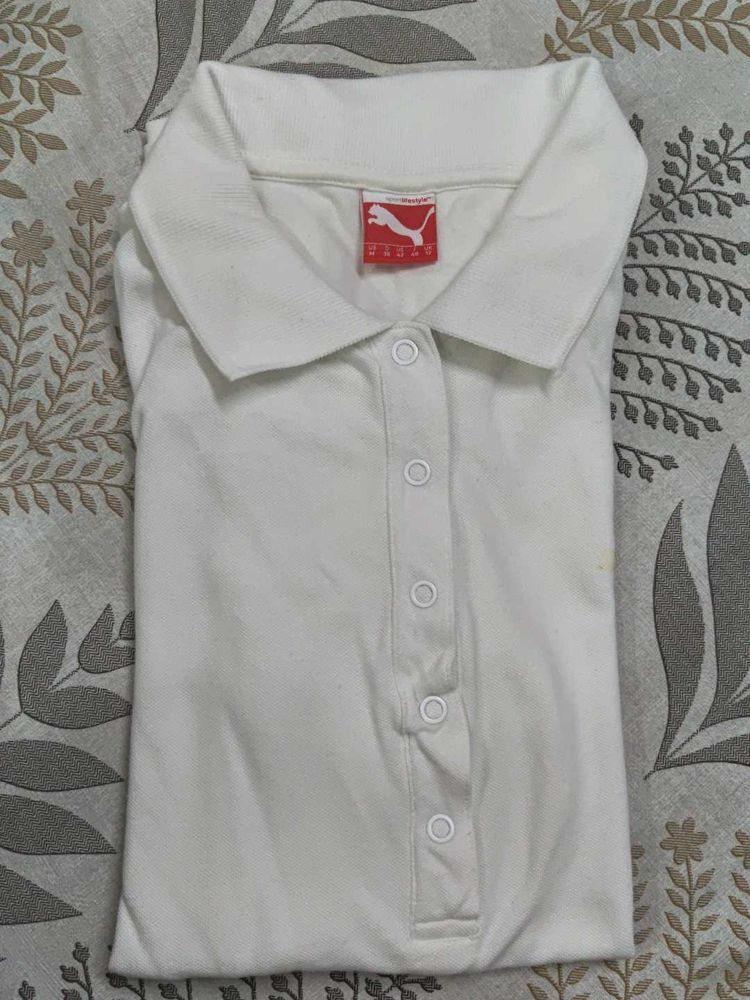 Puma White Polo Shirt