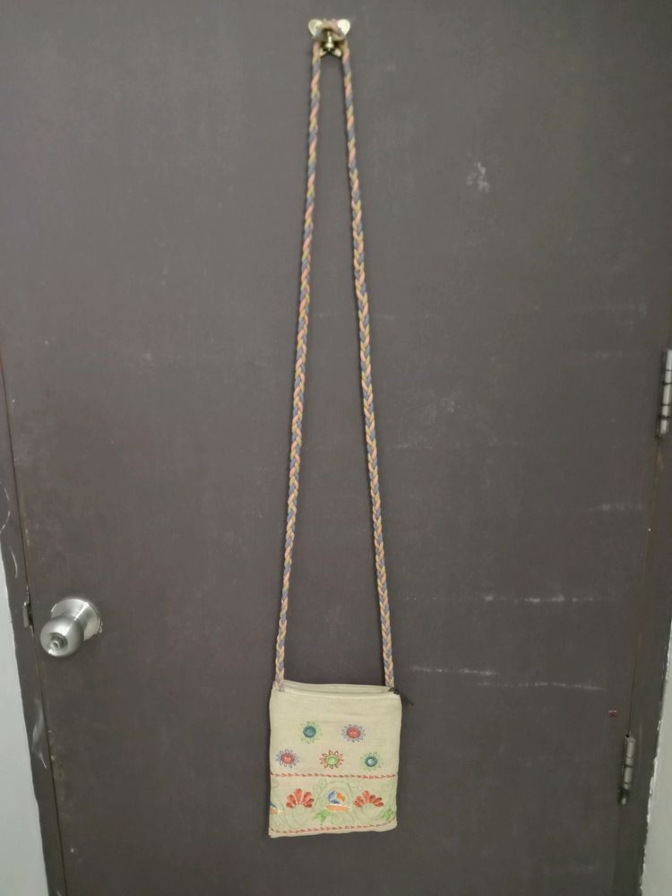 Handcrafted Mirror Work Embroidered Sling Bag