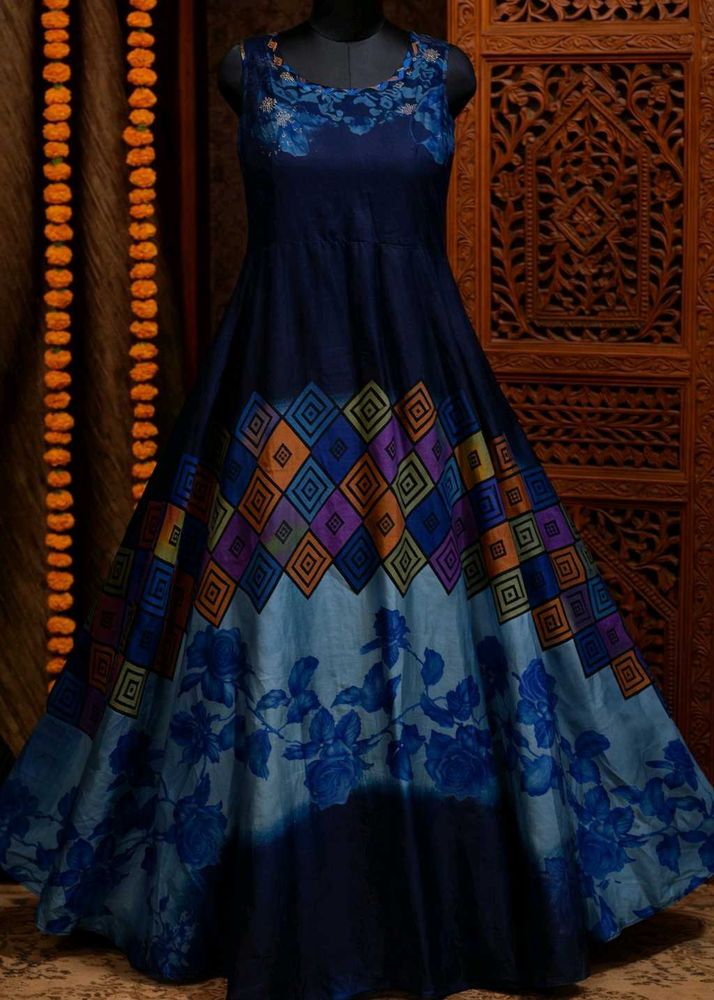🇳🇿💫🎀Elegant Navy Blue Ethnic Gown
