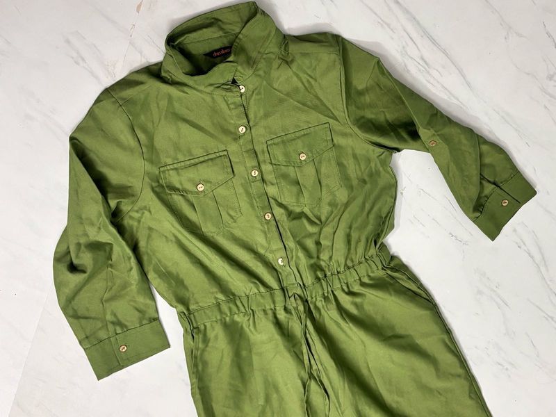 Chic Olive Jumpsuit for Women