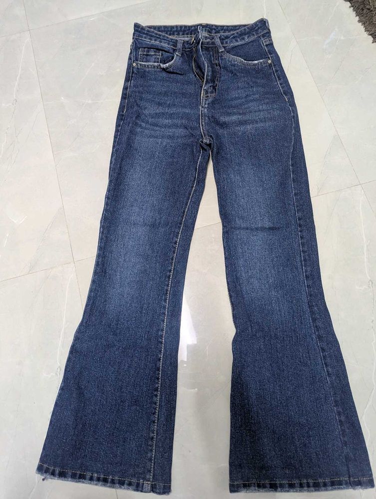 Premium Midnight Blue Whisker Bootcut Jeans