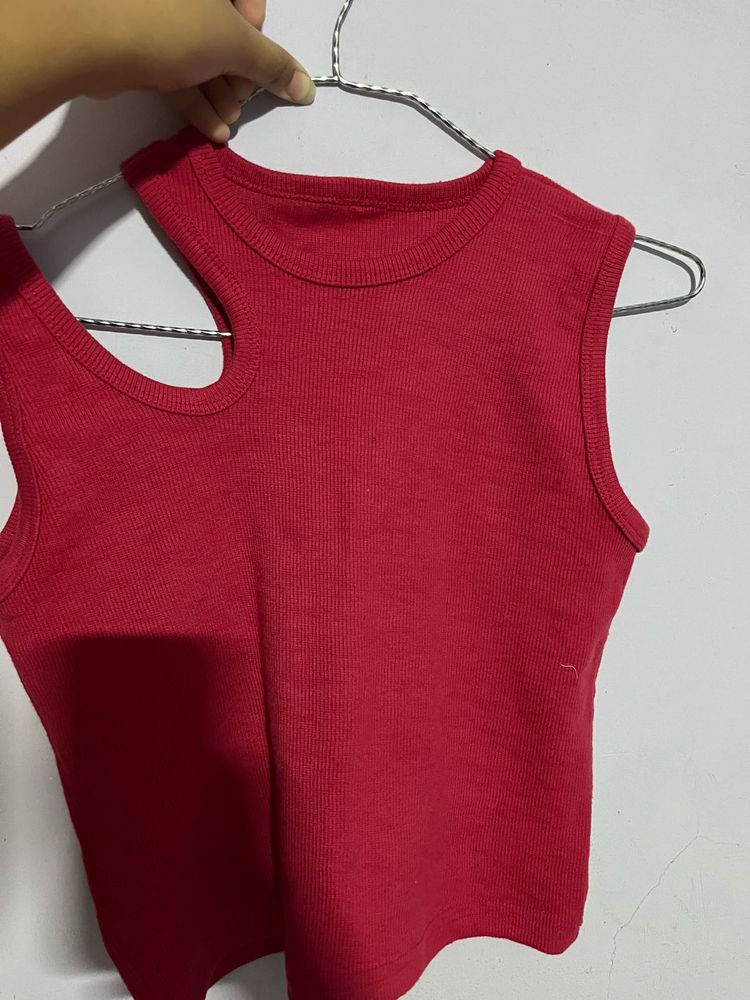 Chic Red Ribbed Tank | Everyday Comfort &amp; Style