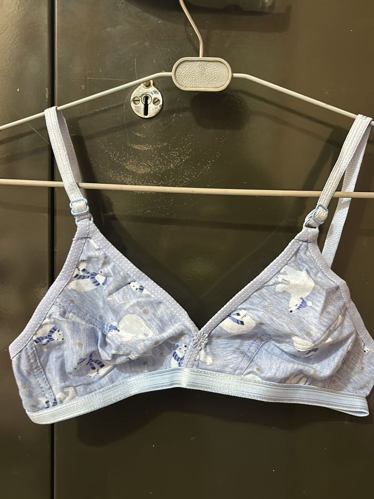 Cute Polar Bear Print Bra