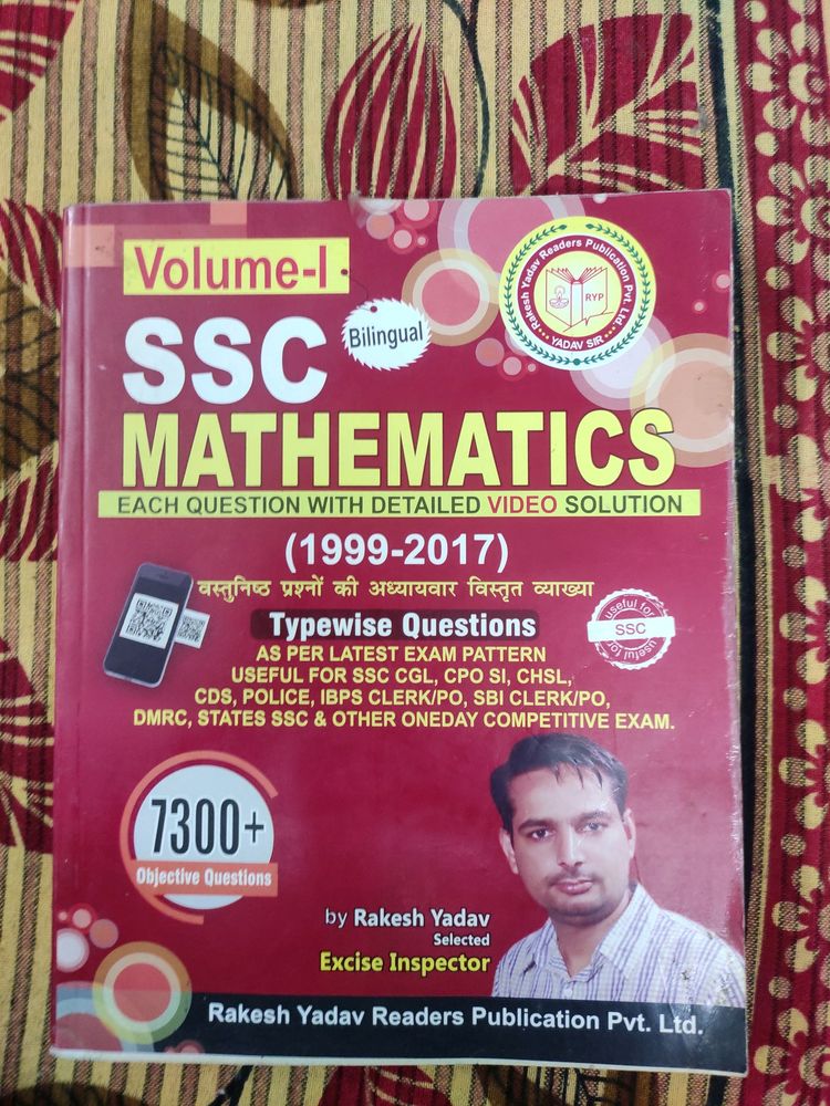 Rakesh Yadav SSC Mathematics English 7300+ Typewise Questions Book