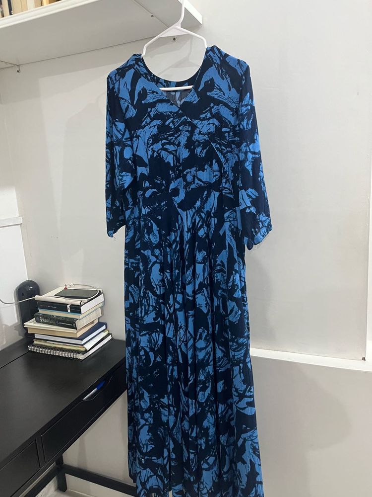 Blue Floral Maxi Dress