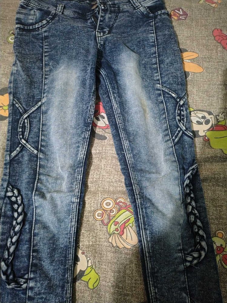 Unique Braided Detail Jeans