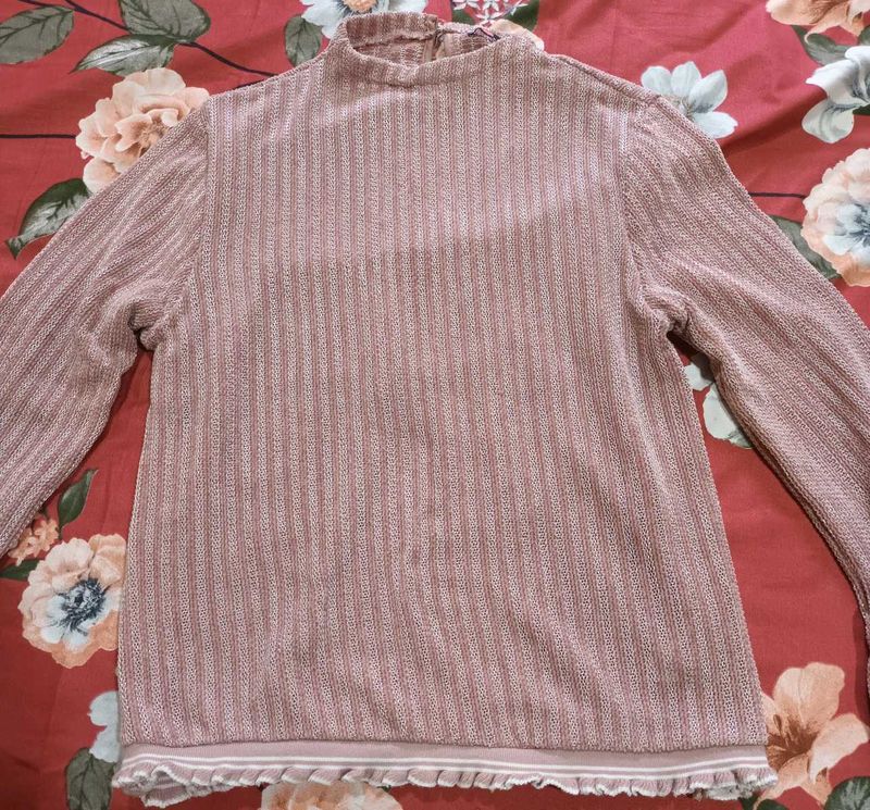 Ribbed Mock Neck Top