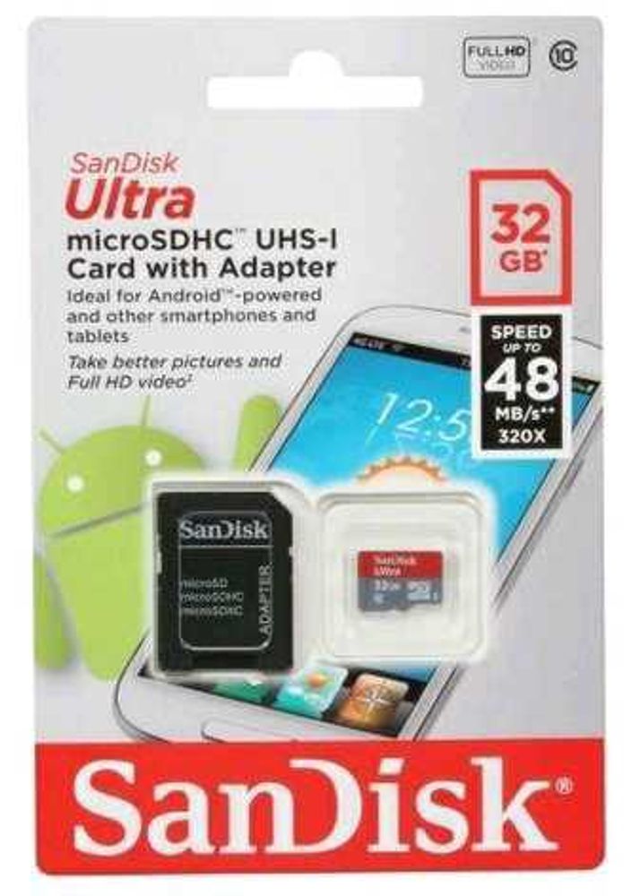 SanDisk Ultra 32gb Memory Card Class 10