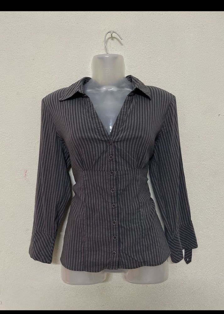Shein Shirt Oversized &amp; Striped Fitted