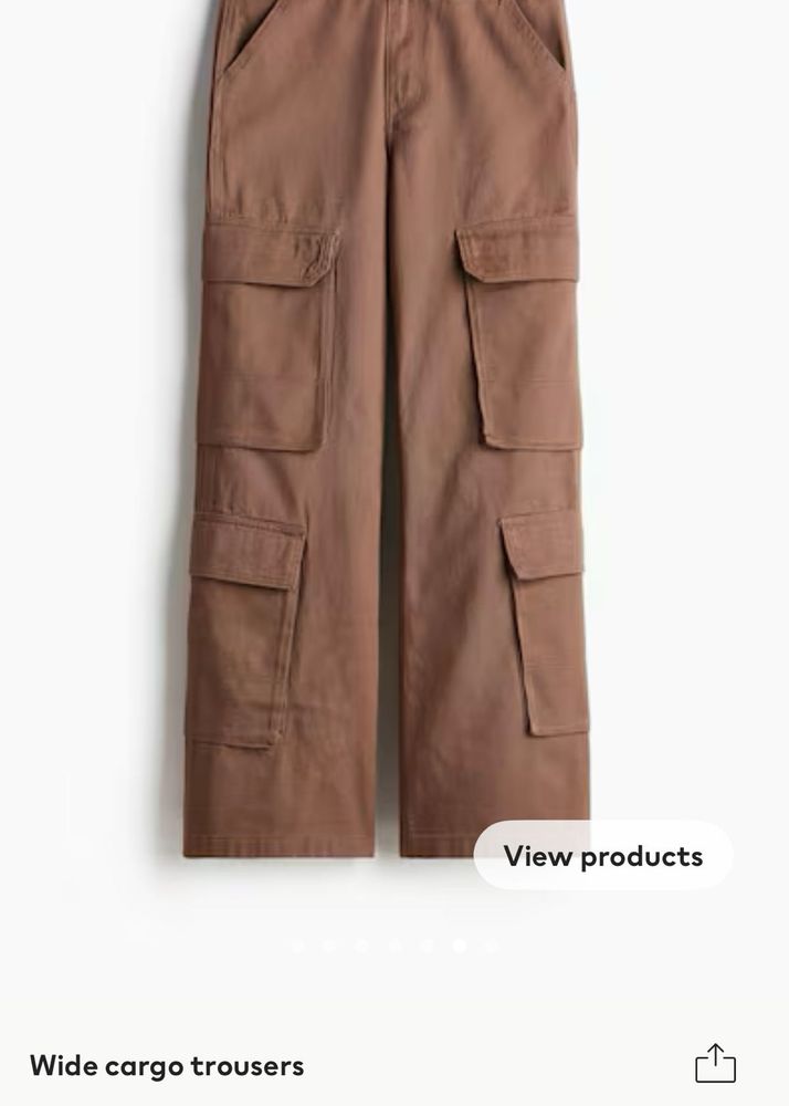 H&amp;m wide cargo trousers