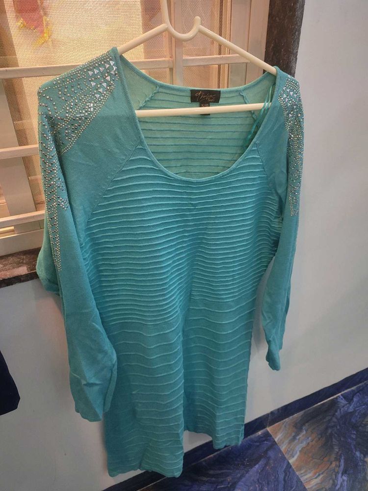 Stylish Blue sweater dress