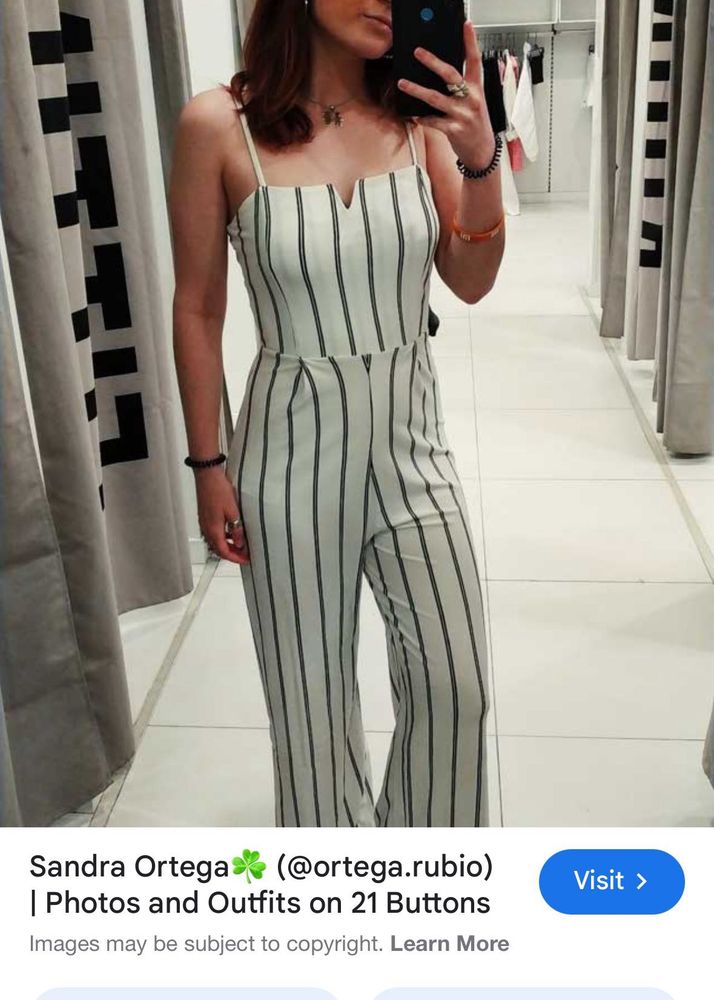 Ostin Striped Beige Jumpsuit