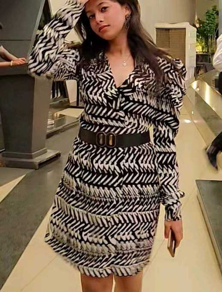 Zebra Print Mini Dress