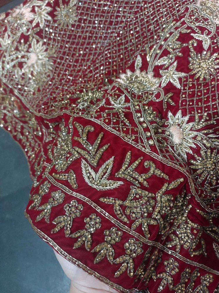Bridal Lehenga - Maroon &amp; Gold