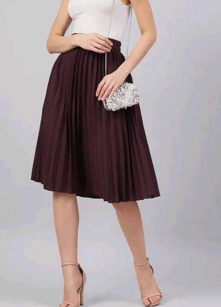 Pleated Midi Skirt