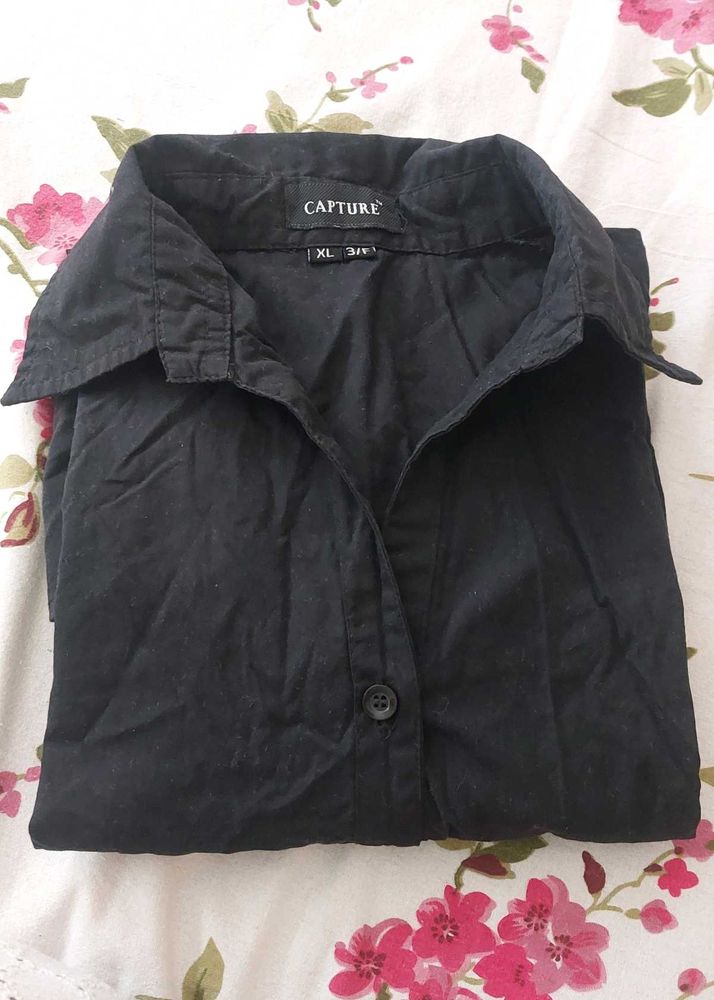 Women&#39;s Black Formal Shirt