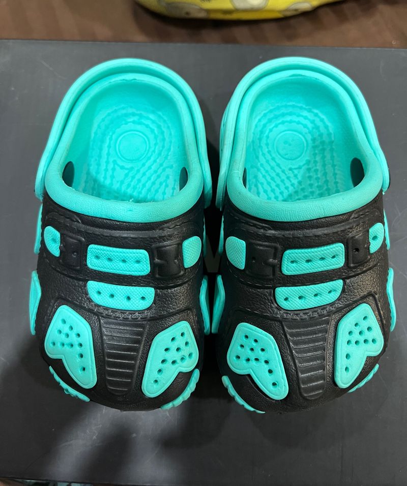 Blue And Black Crocs 12-18 Months