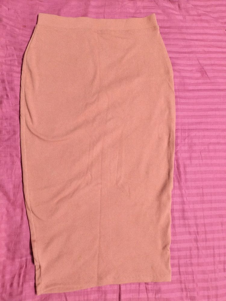 Ribbed Midi Skirt