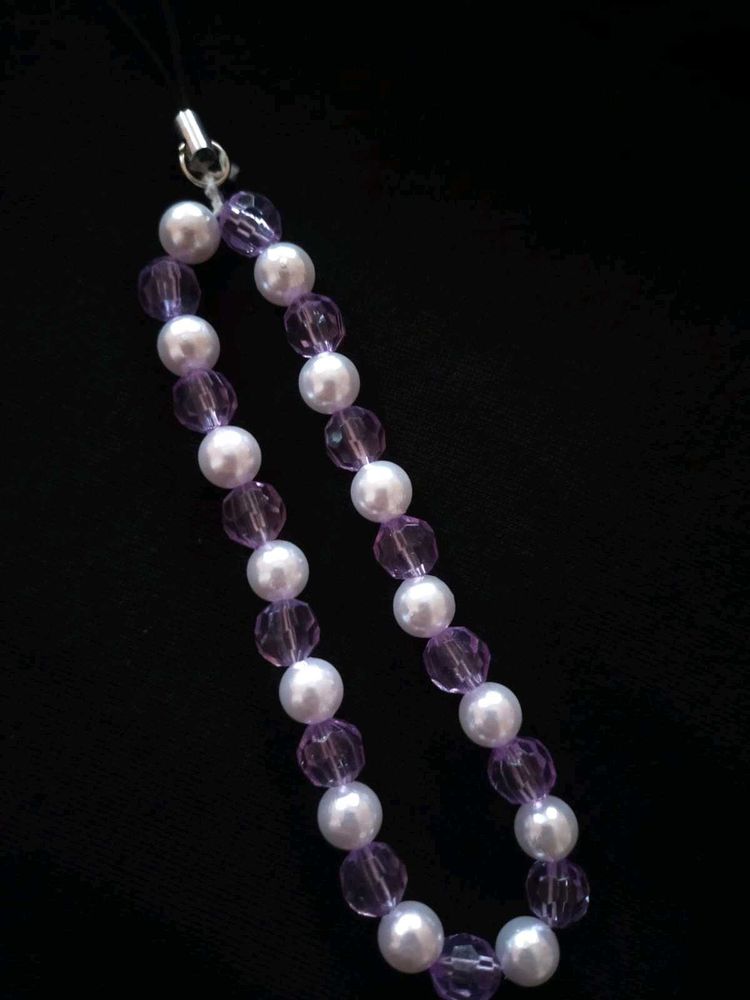 Pearl &amp; Crystal Phone Charm