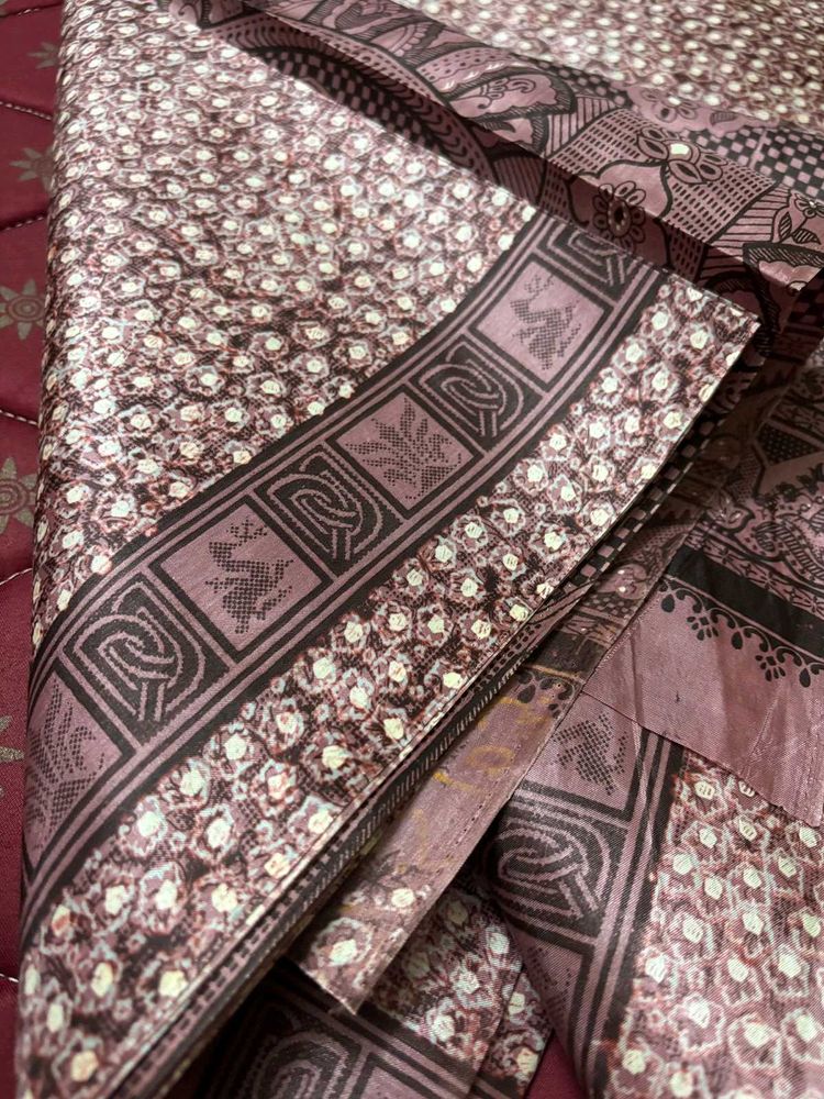 onion pink Elegant Ethnic Saree