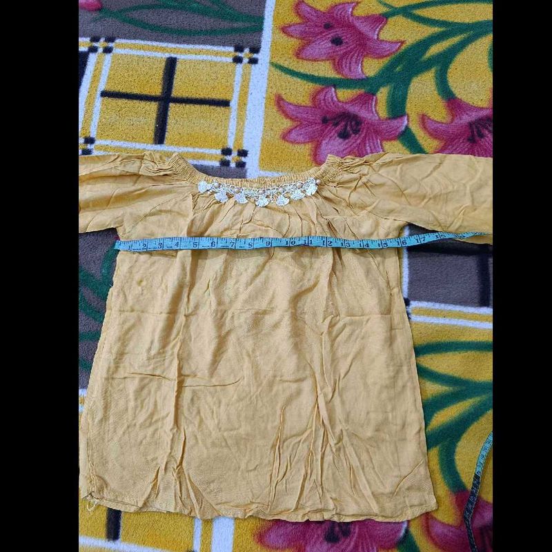 Set Of 2 Yellow &amp; Blue Tunic Top