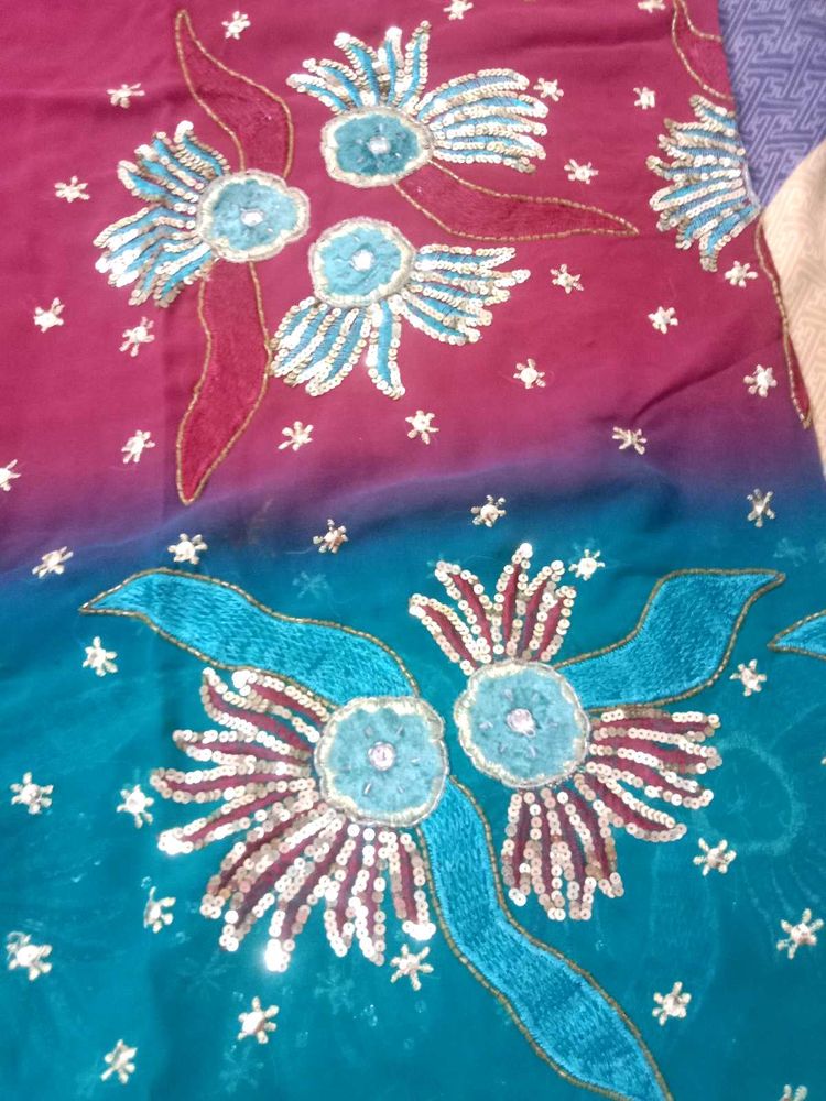 Heavy Embroidered Saree