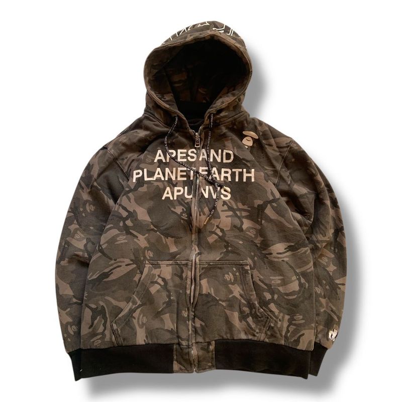 BAPE 2 in 1 Camo Zip Hoodie double sided