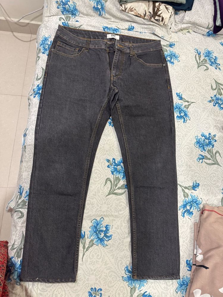 Dark Grey Denim Jeans