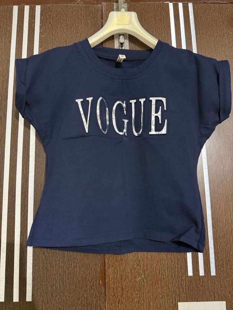 Navy Blue Vogue Graphic Tee
