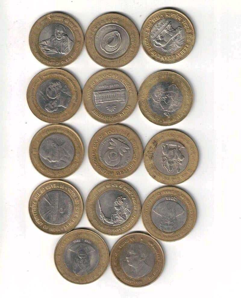 💥🔥10 Rupees Commorative Coin Set Combo