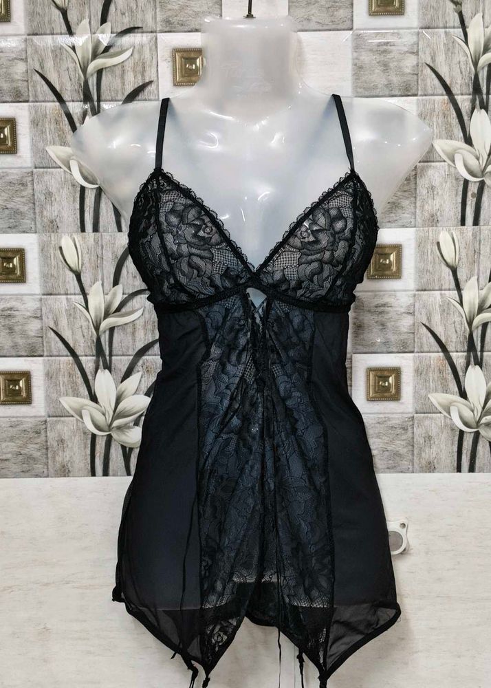 Black Lace Babydoll Lingerie