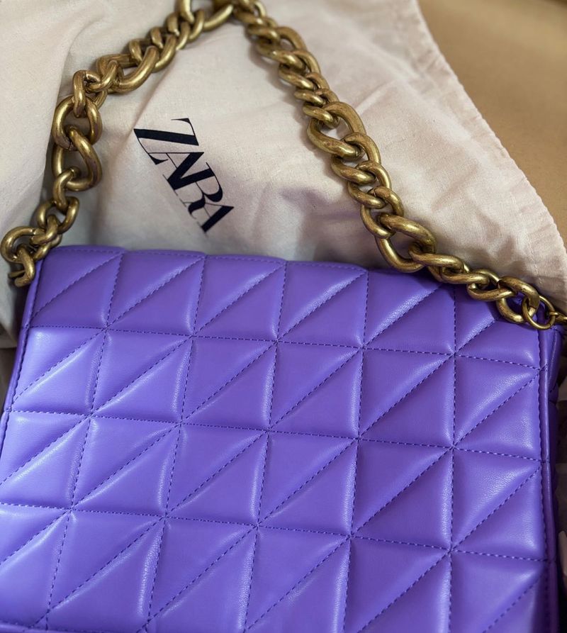 Zara Quilted Chunky Chain Bag