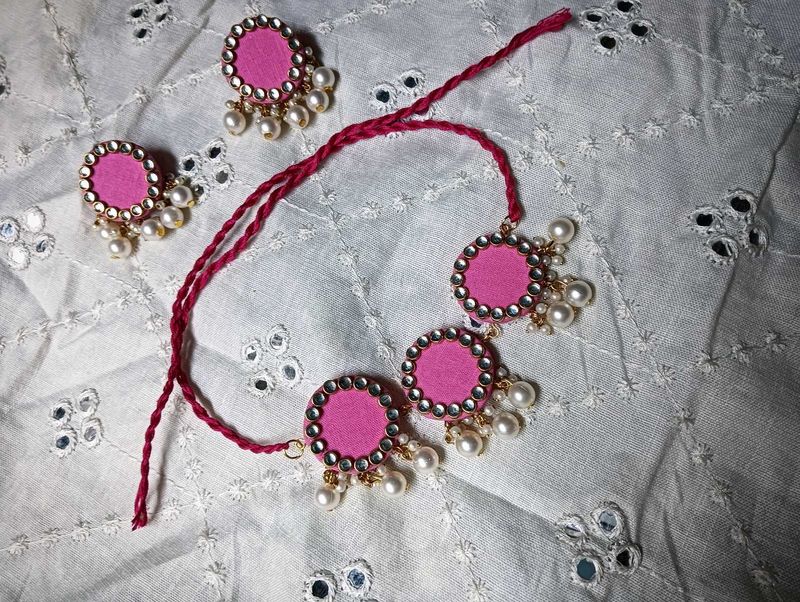 Pink &amp; Pearl Jewelry Set