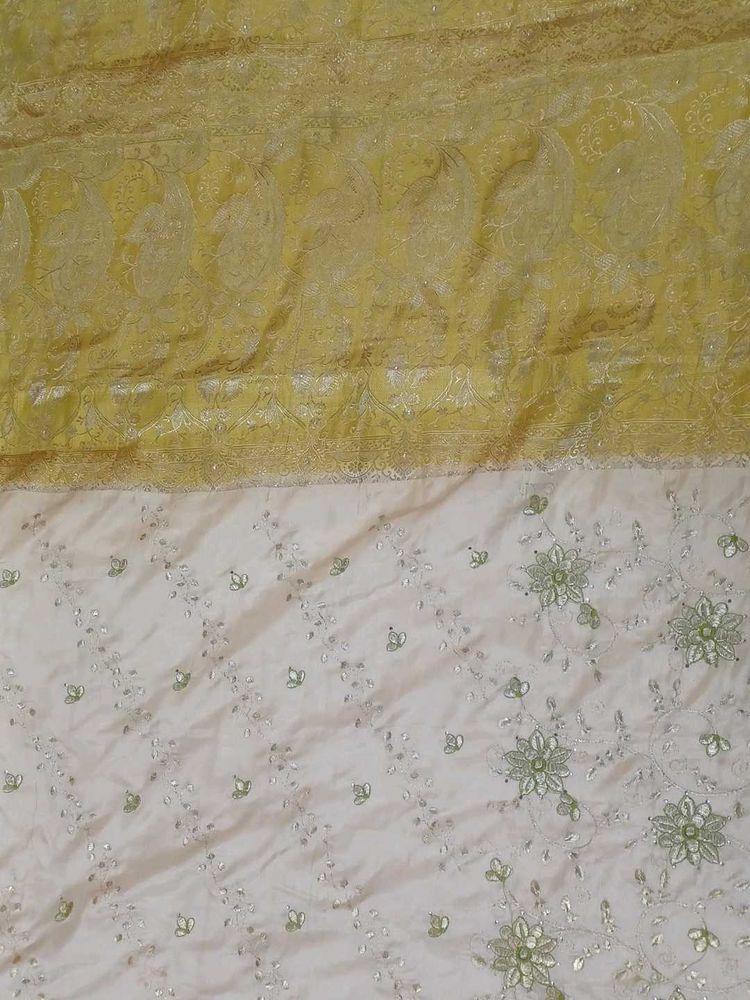 Elegant Floral Embroidered Saree