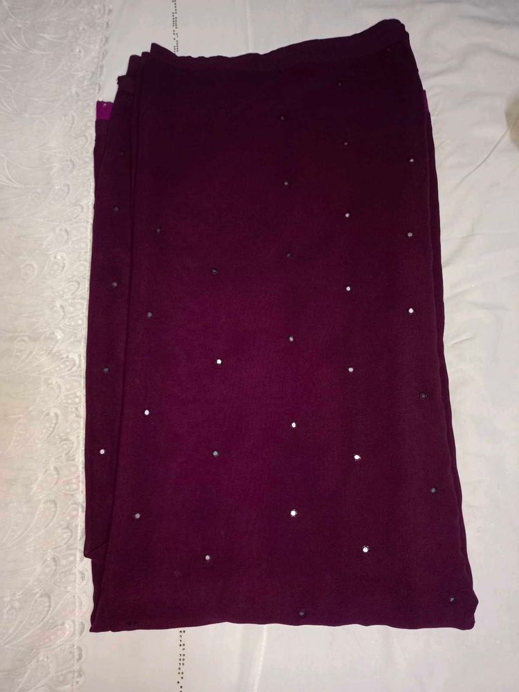 Elegant Maroon Saree