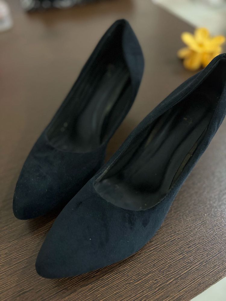 Black Velvet Heels
